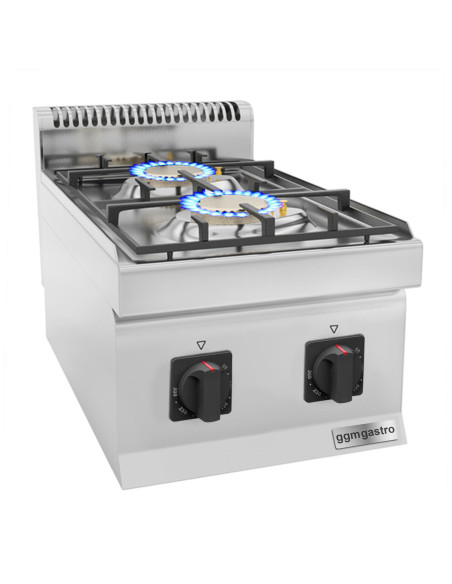 Cuisinière à gaz - 10 kW - 2 brûleurs | GGM -GHK400-E