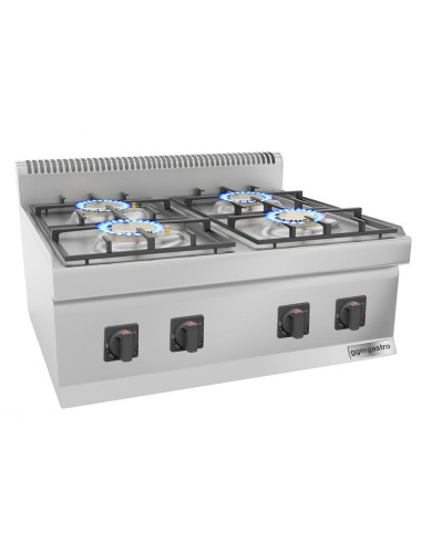 Cuisinière à gaz - 23 kW - 4 brûleurs | GGM -GHK800-E