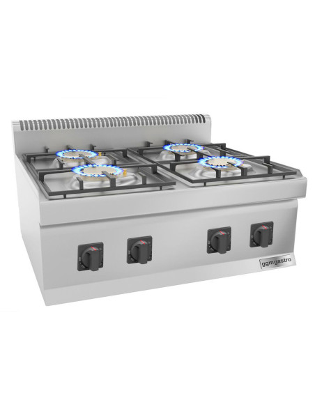 Cuisinière à gaz - 23 kW - 4 brûleurs | GGM -GHK800-E