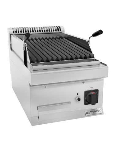 Grill à gaz en pierre de lave - 7 kW - Grille inclinable | GGM -GLGK400-E