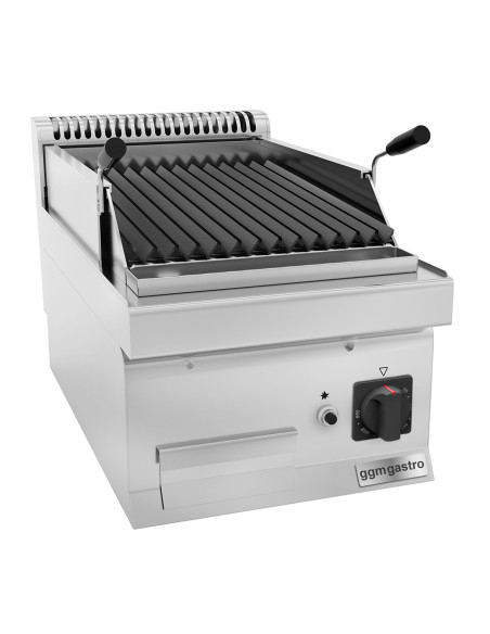 Grill à gaz en pierre de lave - 7 kW - Grille inclinable | GGM -GLGK400-E
