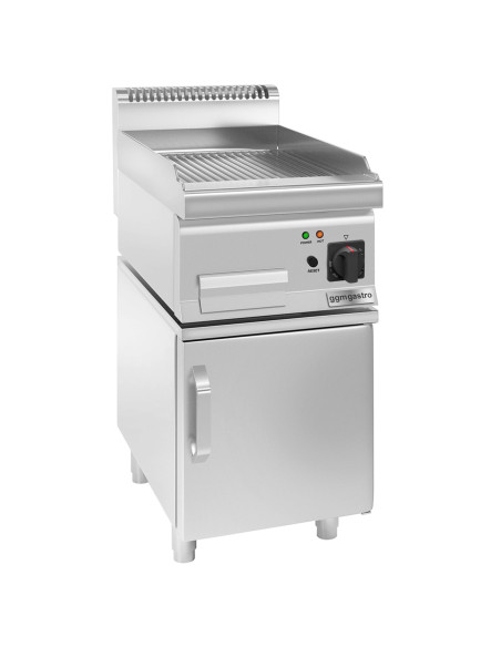 Plaque de cuisson électrique - 3,6 kW - Rainurée - avec sous-structure à 1 porte | GGM -EBGK400-E-UBK400-E