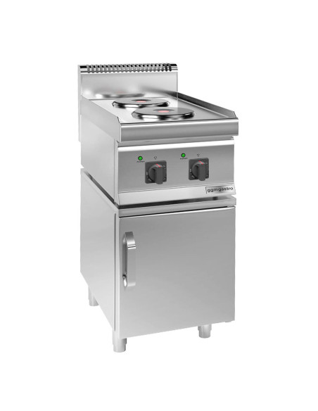 Cuisinière électrique - 4,6 kW - 2 plaques rondes - incl. soubassement avec 1 porte | GGM -EHK400-E-UBK400-E