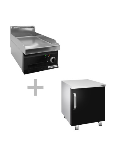 Plaque de cuisson électrique - 4 kW - Lisse - Incluant un socle avec 1 porte | GGM -EGK473M-GK466T