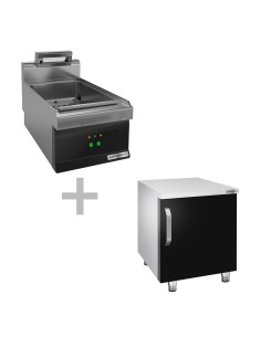 Chauffe-frites - 1,17 kW - 1x GN 1/1 - incl. soubassement avec 1 porte | GGM -WK473-GK466T