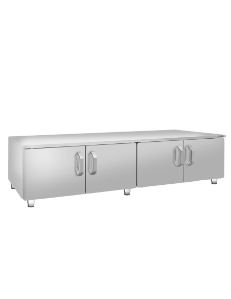 Soubassement en acier inoxydable - 1600mm - 4 portes | GGM -UBK1600-E