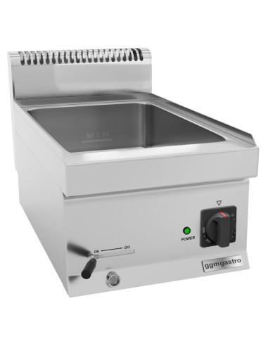 Bain-marie électrique - 1,2 kW - 1x GN 1/1 ou 2x GN 1/2 | GGM -BMK400-E