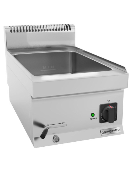 Bain-marie électrique - 1,2 kW - 1x GN 1/1 ou 2x GN 1/2 | GGM -BMK400-E