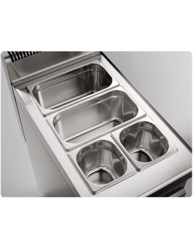 Bain-marie électrique - 2,4 kW - 2x GN 1/1 ou 4x GN 1/2 | GGM -BMK800-E