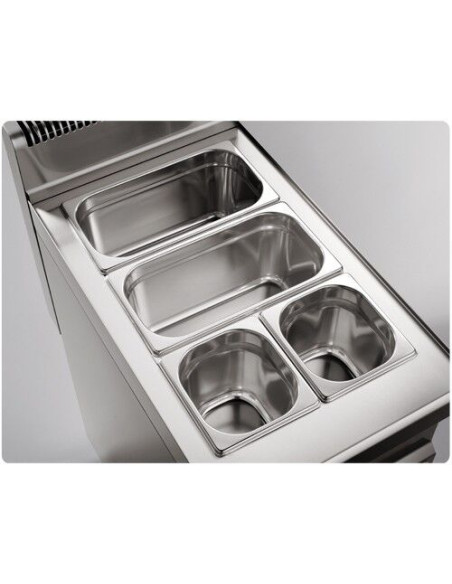 Bain-marie électrique - 2,4 kW - 2x GN 1/1 ou 4x GN 1/2 | GGM -BMK800-E
