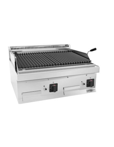 Grill à gaz en pierre de lave - 14 kW - Grille inclinable- Mario 700 | GGM -GLGK800-E