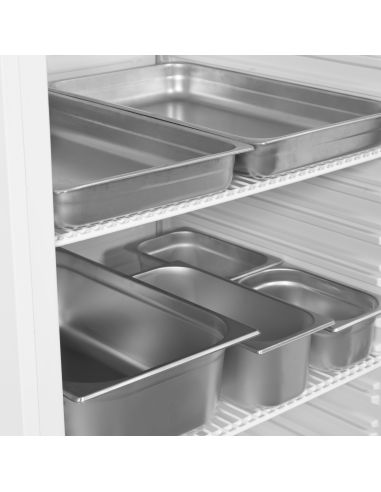 Réfrigérateur à une porte avec étagères GN2/1, acier inoxydable | tefcold - UR600X1