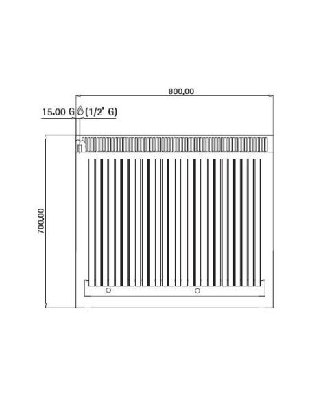 Grill à gaz en pierre de lave - 14 kW - Grille inclinable- Mario 700 | GGM -GLK873C