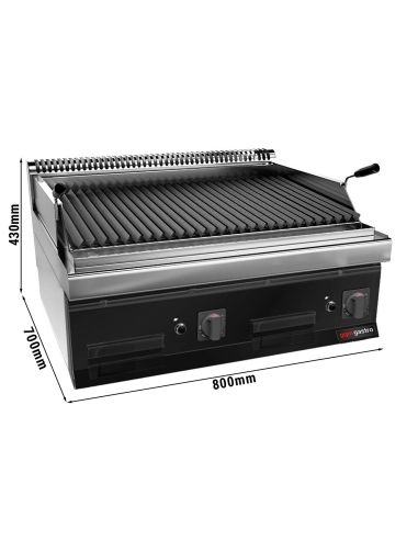 Grill à gaz en pierre de lave - 14 kW - Grille inclinable- Mario 700 | GGM -GLK873C