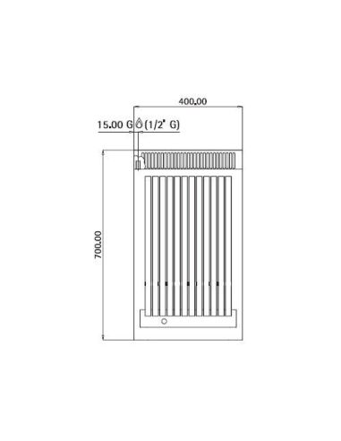 Grill à gaz en pierre de lave - 7 kW - Grille inclinable- Mario 700 | GGM -GLGK400-E