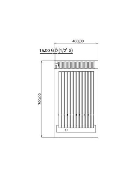 Grill à gaz en pierre de lave - 7 kW - Grille inclinable- Mario 700 | GGM -GLGK400-E