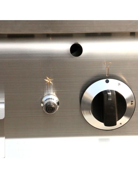 Grill à gaz en pierre de lave - 10,6 kW - Grille inclinable- Mario 600 | GGM -GLGK66-E