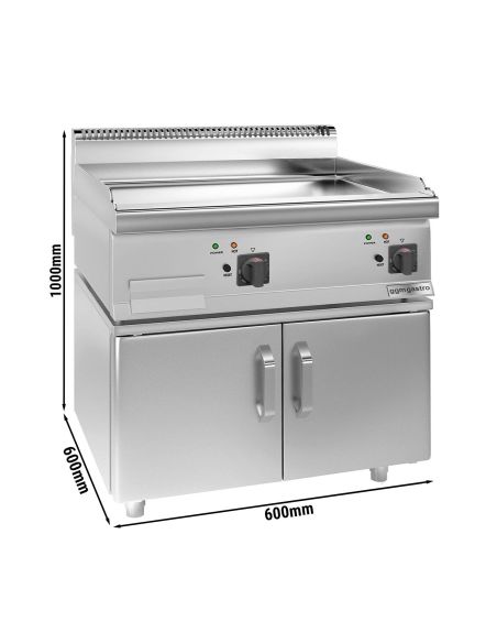 Plaque de cuisson électrique - 9 kW - Lisse - Incluant un socle avec 2 portes- Mario 600 | GGM -EBK66-E-UBK66-E