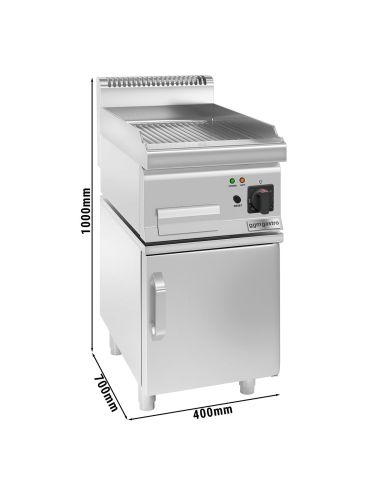 Plaque de cuisson électrique - 3,6 kW - Rainurée - avec sous-structure à 1 porte- Mario 700 | GGM -EBGK400-E-UBK400-E