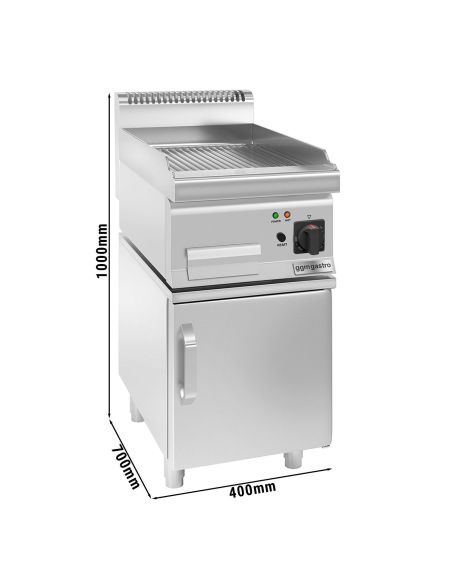 Plaque de cuisson électrique - 3,6 kW - Rainurée - avec sous-structure à 1 porte- Mario 700 | GGM -EBGK400-E-UBK400-E