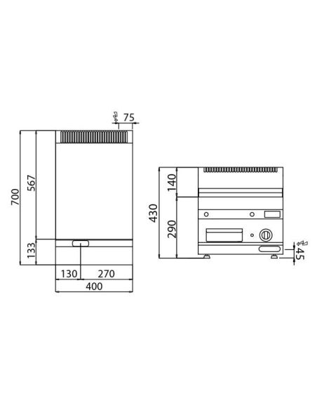 Plaque de cuisson électrique - 3,6 kW - Lisse- Mario 700 | GGM -EGK473M