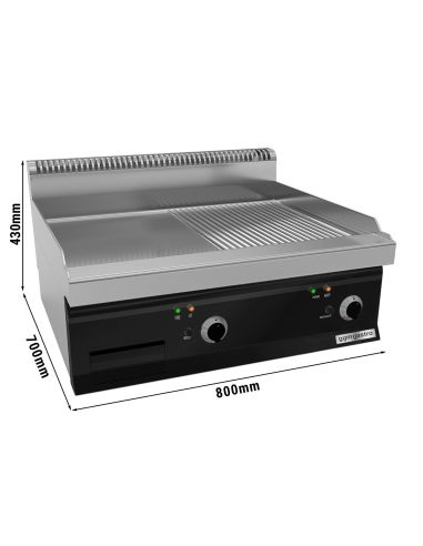 Plaque de cuisson électrique - 7,1 kW - Lisse et rainurée- Mario 700 | GGM -EGK873MGG