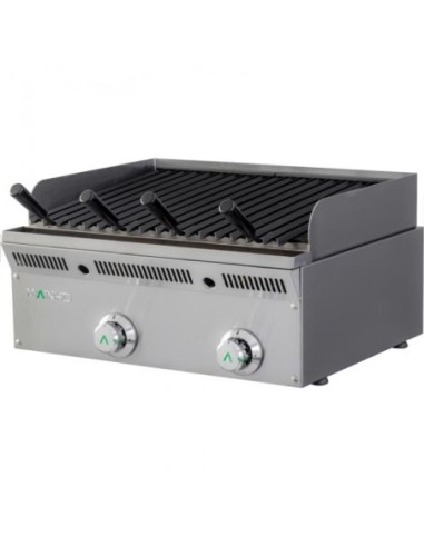 Grill pierre de lave à gaz grille en acier bleui| Mainho - 1