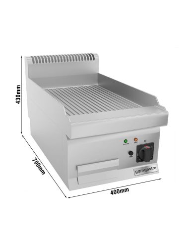 Plaque de cuisson électrique - 3,6 kW - Rainurée- Mario 700 | GGM -EBGK400-E