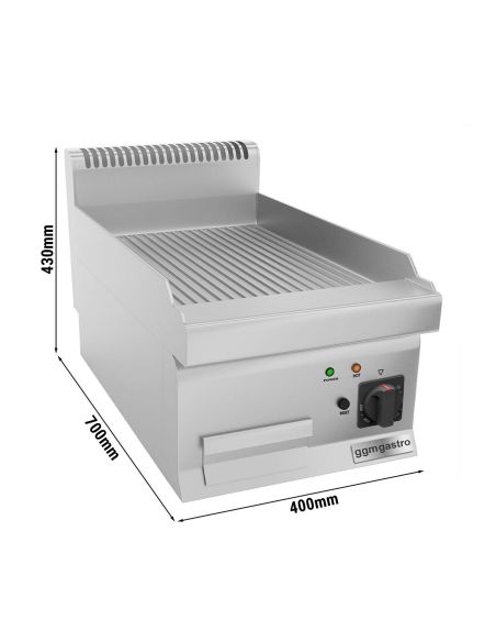 Plaque de cuisson électrique - 3,6 kW - Rainurée- Mario 700 | GGM -EBGK400-E
