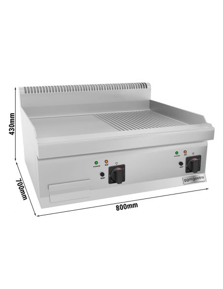 Plaque de cuisson électrique - 7,1 kW - Lisse & Rainurée- Mario 700 | GGM -EBGK800-E