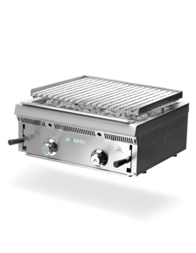 Grill pierre de lave à gaz avec grille acier inox | Mainho - 1