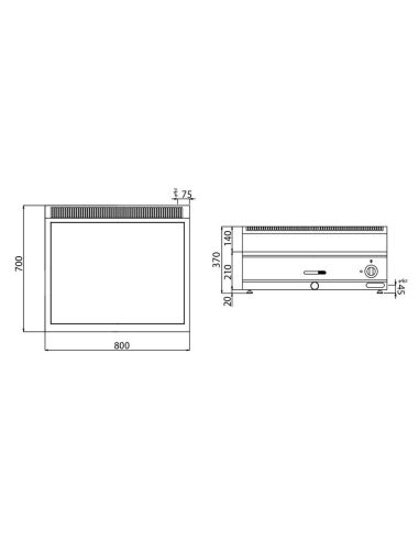 Bain-marie électrique - 2,4 kW - 2x GN 1/1 ou 4x GN 1/2- Mario 700 | GGM -EBK873C