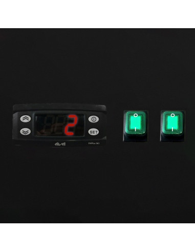 Table réfrigérée professionnelle 2 portes - Froid ventilé | GGM - KTS147ND