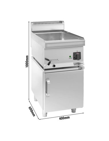 Bain-marie électrique - 1,2 kW - 1x GN 1/3 & GN 1x 1/2 - incl. soubassement avec 1 porte- Mario 600 | GGM -BMK46-E-UBK46-E