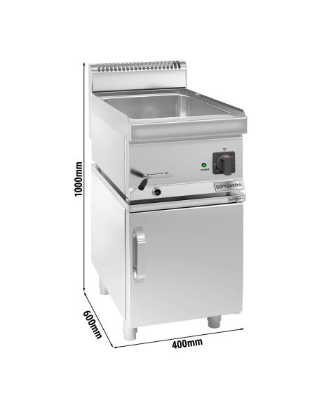 Bain-marie électrique - 1,2 kW - 1x GN 1/3 & GN 1x 1/2 - incl. soubassement avec 1 porte- Mario 600 | GGM -BMK46-E-UBK46-E
