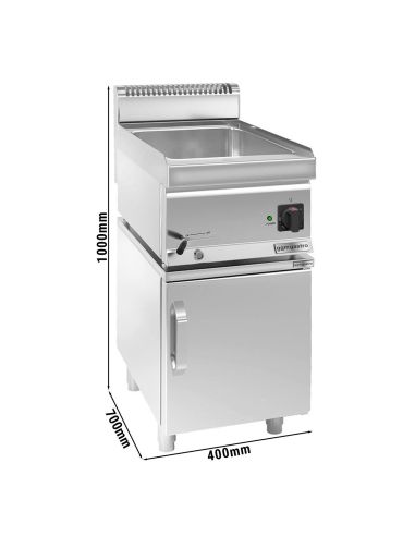 Bain-marie électrique - 1,2 kW - 1x GN 1/1 ou 2x GN 1/2 - incl. soubassement avec 1 porte- Mario 700 | GGM -BMK400-E-UBK400-E