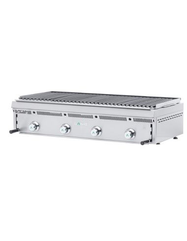 Grill pierre de lave à gaz avec grille acier inox 1200x550 mm | Mainho PBI120