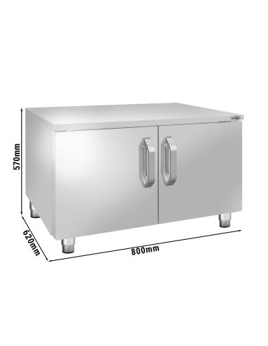 Soubassement en acier inoxydable - 800mm - 2 portes- Mario 700 | GGM -UBK800-E