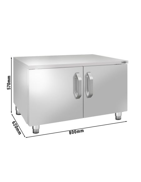 Soubassement en acier inoxydable - 800mm - 2 portes- Mario 700 | GGM -UBK800-E