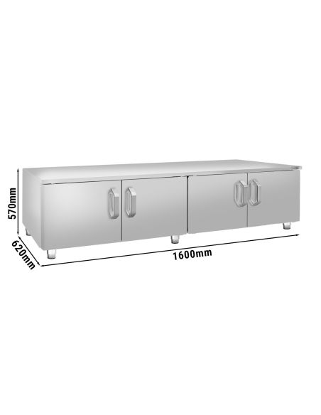 Soubassement en acier inoxydable - 1600mm - 4 portes- Mario 700 | GGM -UBK1600-E