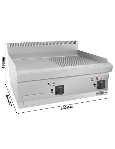 Plaque de cuisson électrique - 9 kW - Lisse & Rainurée- Mario 600 | GGM -EBGK66-E