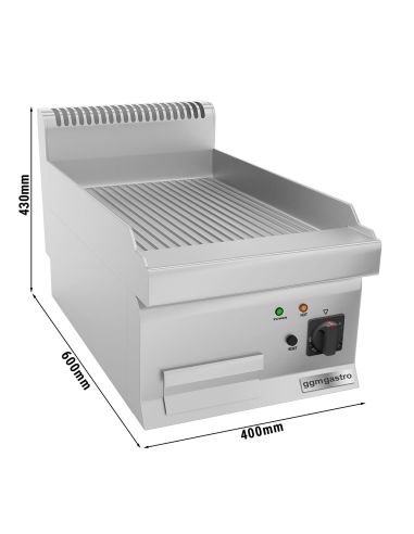 Plaque de cuisson électrique - 4,5 kW - Rainurée- Mario 600 | GGM -EBGK46-E