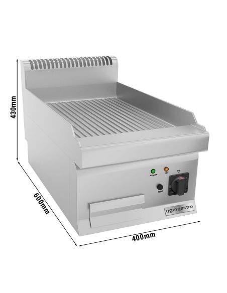 Plaque de cuisson électrique - 4,5 kW - Rainurée- Mario 600 | GGM -EBGK46-E
