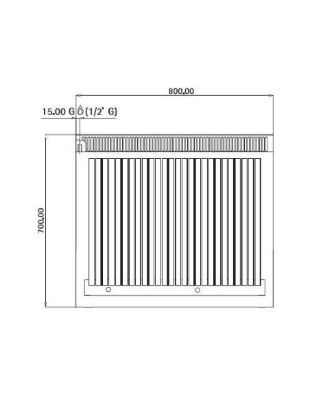 Grill à gaz à pierre de lave - 5,5 kW - Grille inclinable - Soubassement avec 1 porte inclus- Mario 600 |GGM -GLGK46-E-UBK46-E