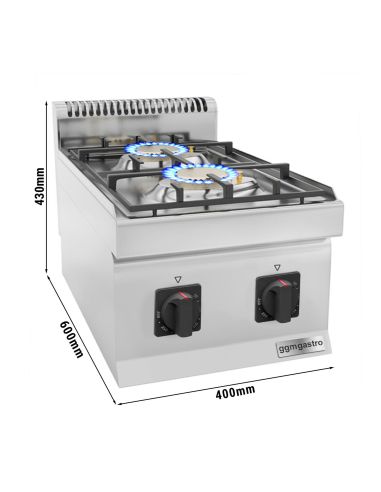 Cuisinière à gaz - 10 kW - 2 brûleurs- Mario 700 | GGM -GHK400-E