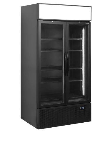 Armoire à boissons noire avec canopy - 524L | Tefcold - FSC1000H-BLACK