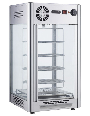 Vitrine chaude rotative - 4 niveaux - 470 mm | GGM