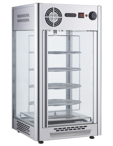 Vitrine chaude rotative - 4 niveaux - 470 mm | GGM
