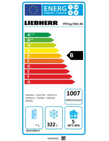 Armoire négative ventilée, inox, 472L | Liebherr - FFFCVG5501
