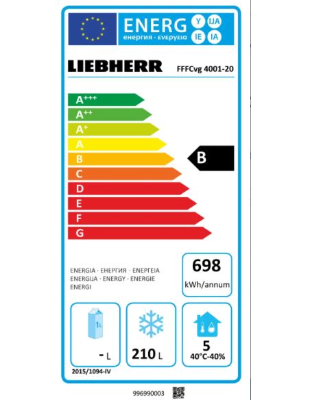 Armoire négative ventilée, inox, 273L | Liebherr - FFFCVG4001